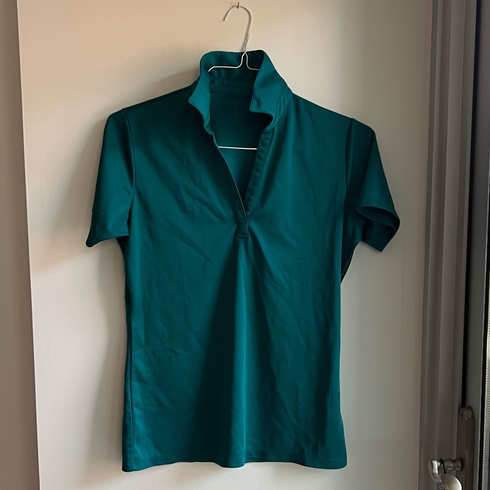 Women’s teal golf shirt